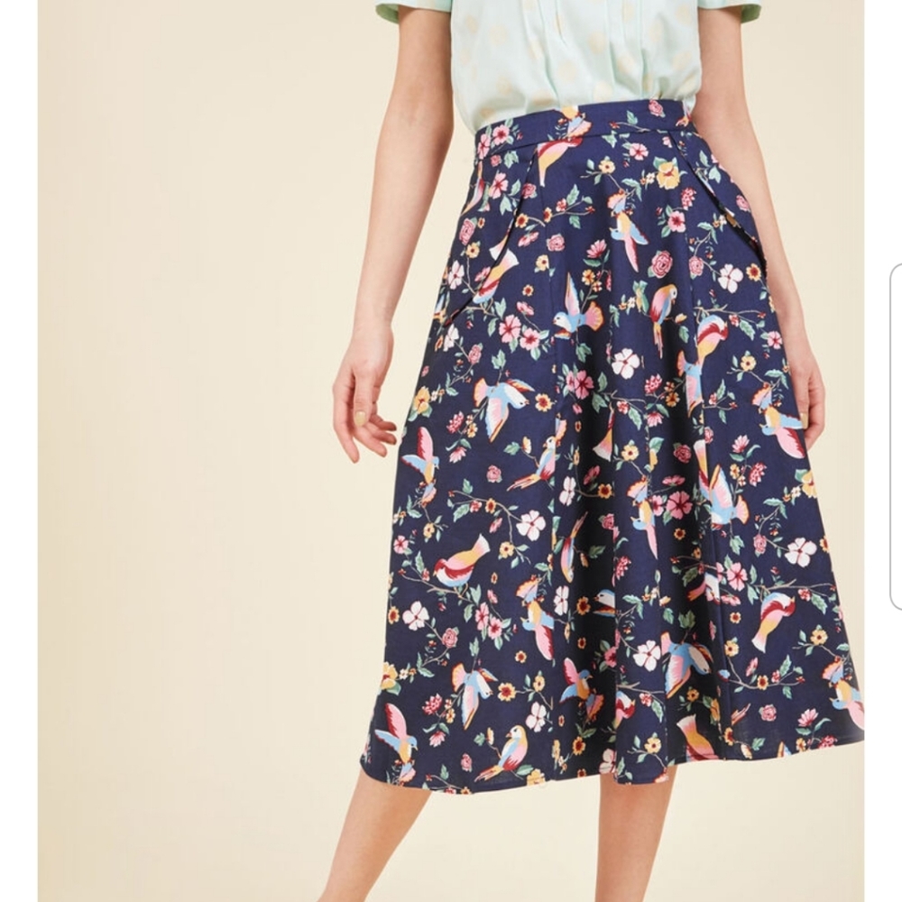 EUC Collectif Navy Bird Skirt